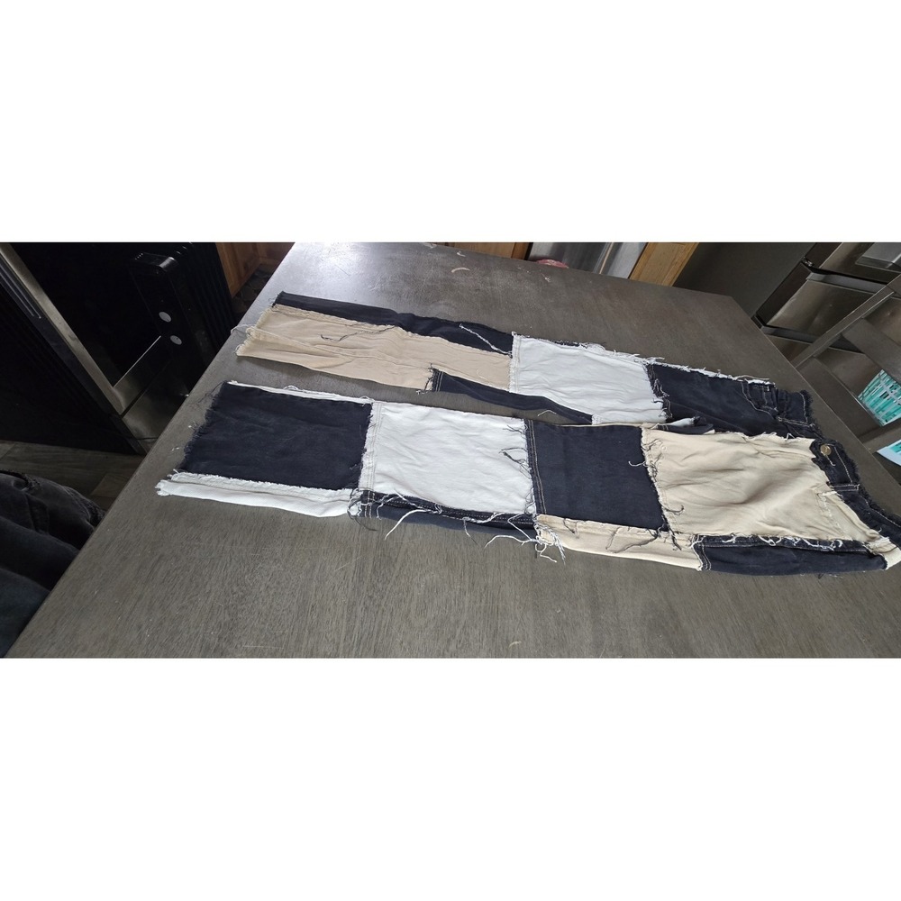 Unbranded high-waisted patchwork jeans Size Small - Picture 3 of 6